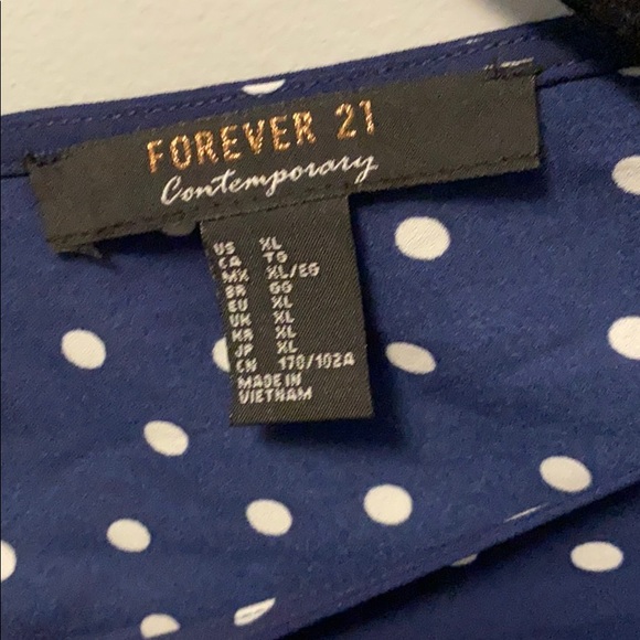 Forever 21 Flowy Summer Polkadot Blouse Size XL - Picture 4 of 4